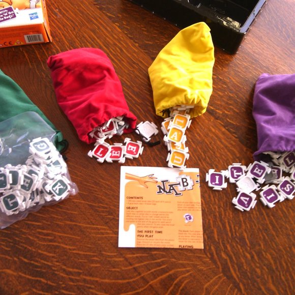 Hasbro's Nab-It! word game letter tiles Building Words Family Crossword Games - Picture 7 of 16